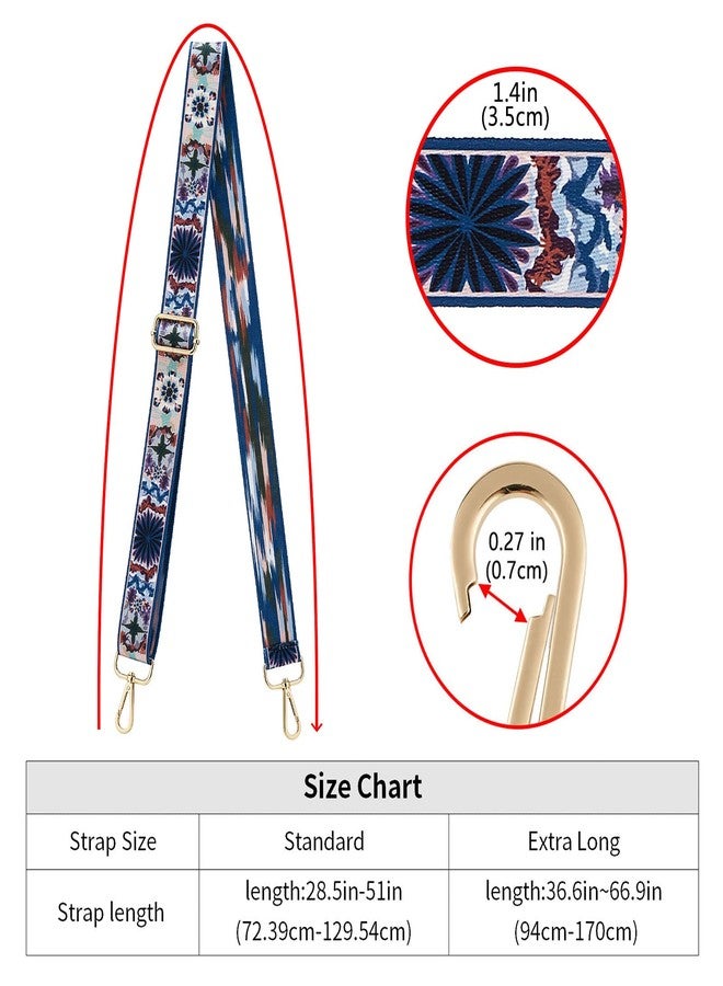 ZOOEASS Wide Shoulder Strap Adjustable Replacement Belt Guitar Style Crossbody Bag Handbag Strap Multicolor Canvas Straps(Wide:1.4in) (Color25) - Image 4