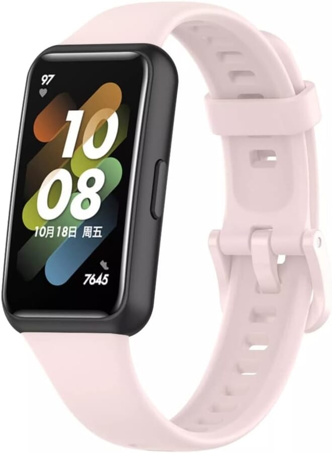 Dado Silicone Replacement band Compatible with Huawei Band 7 Watch, Solid color watch strap