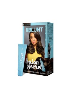 BBLUNT Salon Secret High Shine Crème Hair Colour 100g Chocolate Dark Brown 3 Pack Of 1 With Shine Tonic 8ml  - Image 1