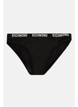 JOHN RICHMOND Women Brand Logo Pull On Panty, Black  - Image 1