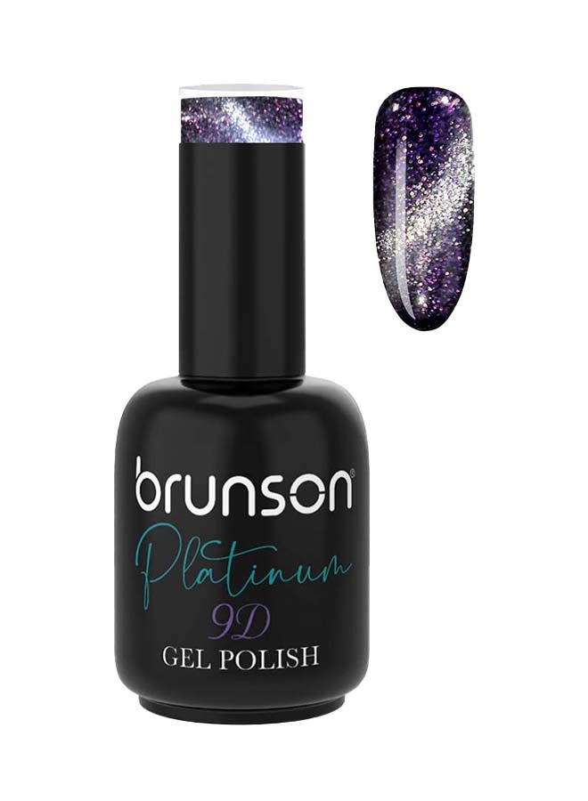 brunson طلاء أظافر جل لامع هولوجرافيك 9D بعيون قطة بلاتينية، جل لامع قابل للإزالة BSM525 - Image 1