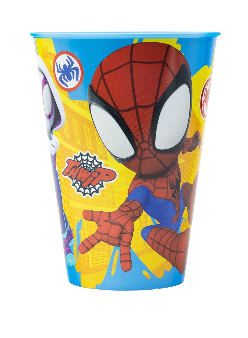 ستور قم بتخزين كوب كبير سهل الاستخدام سعة 430 مل، فريق سبايدي آند فريندز - Image 1