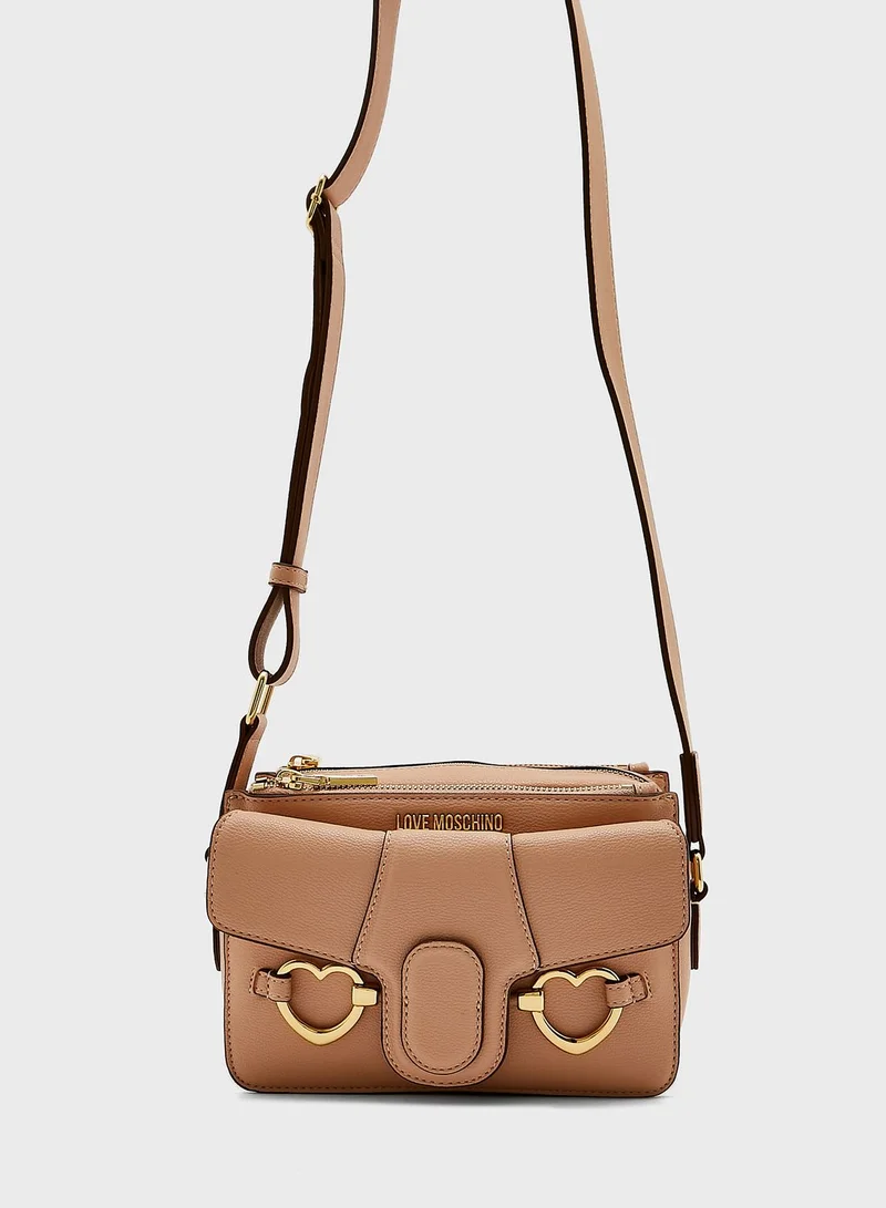 Love Moschino Big Heart Bit Crossbody Bag