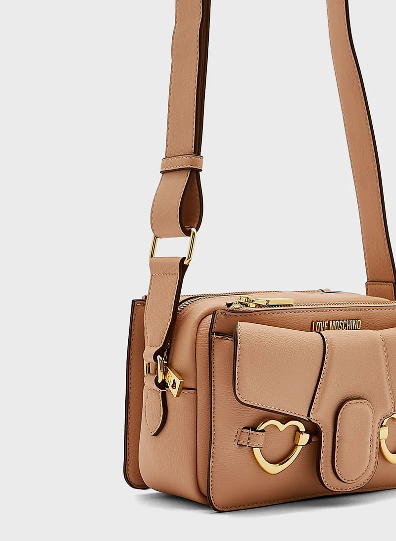 Love Moschino Big Heart Bit Crossbody Bag