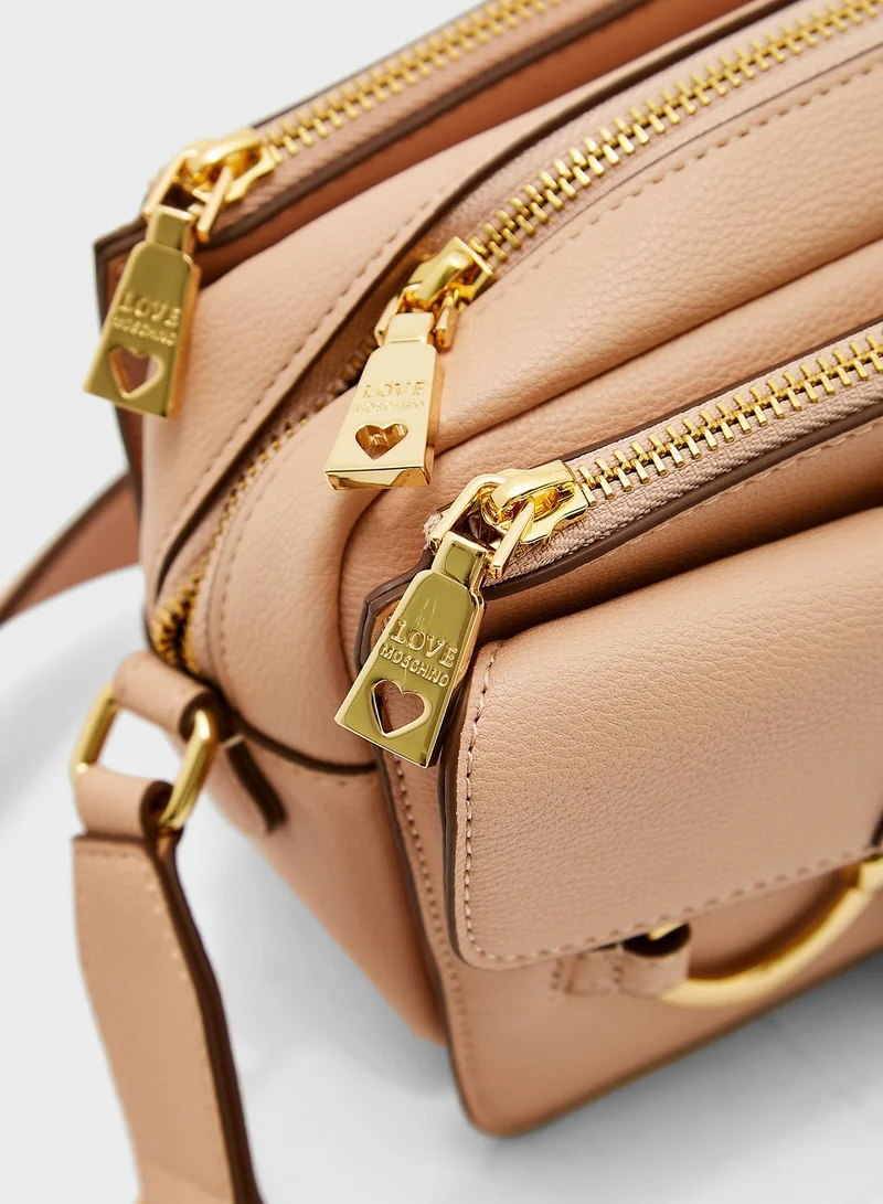 Love Moschino Big Heart Bit Crossbody Bag