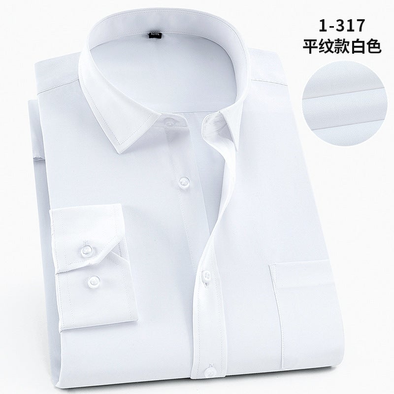 Grey long sleeve mens professional shirt tooling 2021 new spring and autumn middle-aged business cotton shirt mens work clothes wholesale 1-489  - Image 2