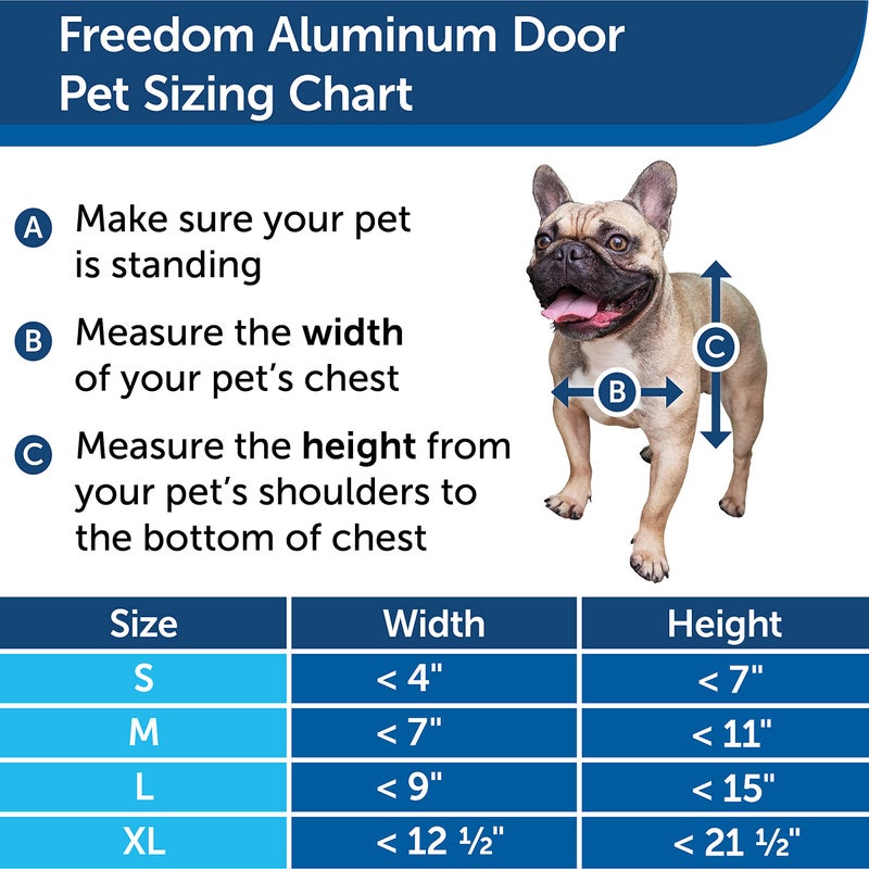 PetSafe Freedom Aluminum Pet Door for Dogs and Cats, Medium, White, Tinted Vinyl Flap - Image 5