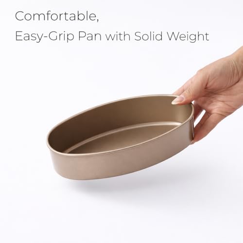 FAQQI Llanera Leche Flan Molder Filipino, Leche Flan Llanera, 2 Pack 8-Inch Oval Cheesecake Pan, Non-Stick Carbon Steel Baking Mold for Meatloaf, Breads, Homemade Cake, Oven and Instant Pot Bakeware - Image 4