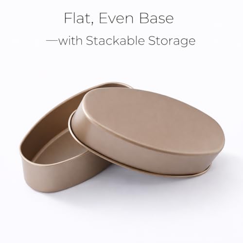 FAQQI Llanera Leche Flan Molder Filipino, Leche Flan Llanera, 2 Pack 8-Inch Oval Cheesecake Pan, Non-Stick Carbon Steel Baking Mold for Meatloaf, Breads, Homemade Cake, Oven and Instant Pot Bakeware - Image 5