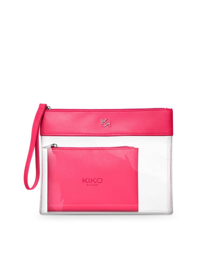 كيكو ميلانو حقيبة تجميل شفافة مع جيب داخلي 02 - Image 1