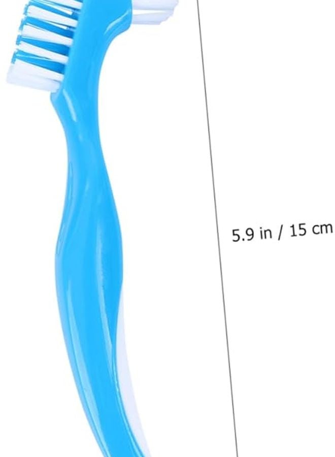 5 قطع فرشاة أسنان أسنان زرقاء برأسين للتنظيف الجزئي والكامل أدوات العناية - Image 3