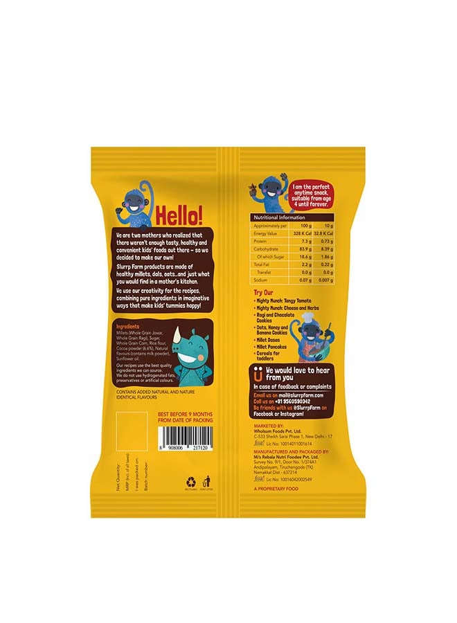 Slurrp Farm وجبات سلايرب فارم مايتي جوار 6 × 20 جرام | جبنة شيدر، شوكولاتة راجي، جبنة وأعشاب | غير مقلية، بدون دقيق أبيض | وجبة خفيفة صحية للأطفال، مناسبة للمدرسة والسفر - Image 3