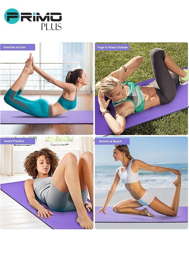 PRIMO PLUS Purple Anti-Tear Exercise Mat With Carrying Strap - Image 3