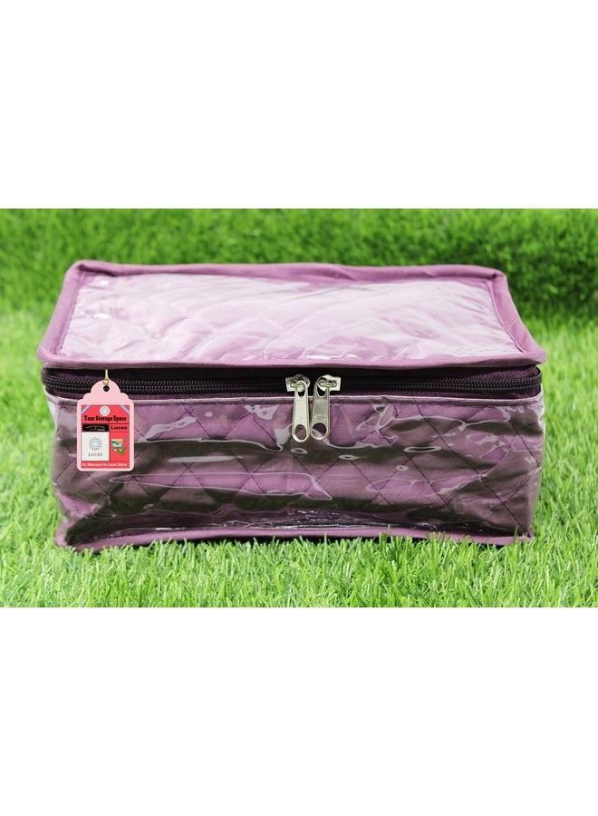Luces Combo Satin Makeup Pouches Vanity Jewellery Traveling Organizer Storage Box Cosmetic Carry It Along Anywhere Easily For Women Purple - Image 4