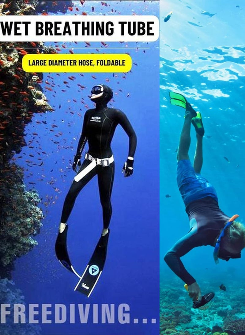 HAIZID Professional Snorkeling Gear - Foldable Roll-Up Silicone Snorkel Tube with Storage Case - Breathing Mouthpiece for Diving, Snorkeling, Swimming - Image 2