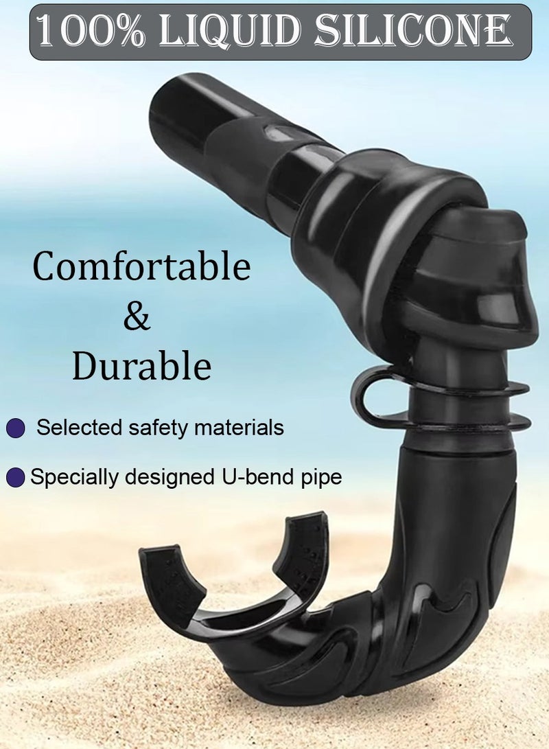 HAIZID Professional Snorkeling Gear - Foldable Roll-Up Silicone Snorkel Tube with Storage Case - Breathing Mouthpiece for Diving, Snorkeling, Swimming - Image 3
