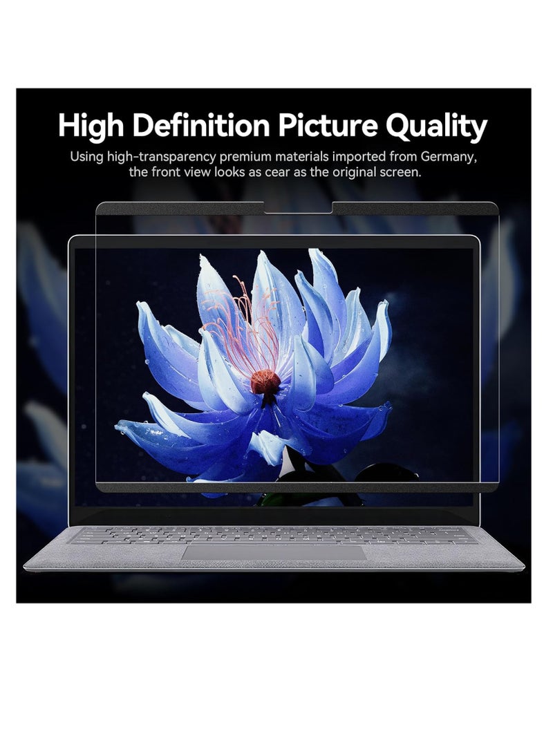 general Magnetic Privacy Screen Protector for 12.4 inch Microsoft Surface Laptop Go 3/2/1, Removable Anti Glare Blue Light Privacy Filter, Anti Peeping Black Protector Security Private - Image 4