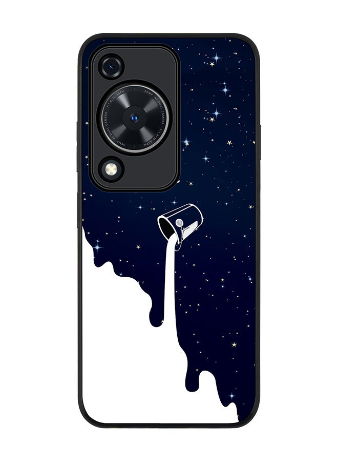 Stylizedd Rugged Black edge case for Huawei nova Y72 / Huawei Enjoy 70 4G, Slim fit Soft Case Flexible Rubber Edges Anti Drop TPU Gel Thin Cover -  Milky Way - Image 1