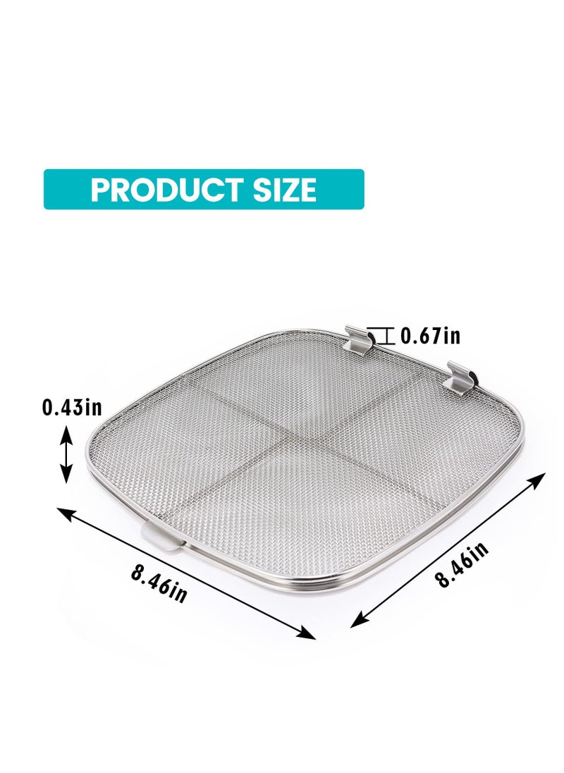 Generic - Premium Stainless Steel Splatter Shield for Ninja Foodi Indoor Grill 5 in 1 Essential Air Fryer Accessory Replacement Part for AG300 AG301 AG302 AG400 - Image 1