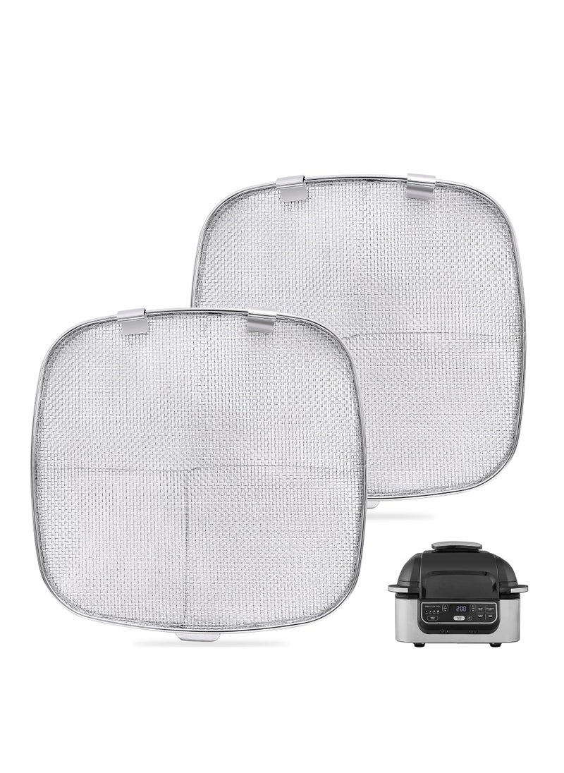 Generic - Premium Stainless Steel Splatter Shield for Ninja Foodi Indoor Grill 5 in 1 Essential Air Fryer Accessory Replacement Part for AG300 AG301 AG302 AG400 - Image 1