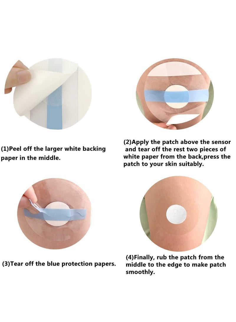 بونيتو 30 قطعة لاصقة مقاومة للماء من النوع الحر، أغطية مستشعرات من النوع الحر أو شريط رياضي للسباحة من Libre مناسبة لـ Libre – Enlite – Guardian بدون غراء في الوسط مقاومة للماء وقوية للبقاء لفترة طويلة (15 قطعة زرقاء و 15 قطعة خضراء) - Image 5