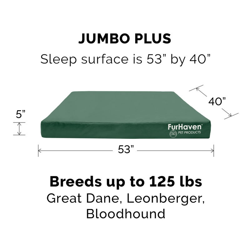 Furhaven Replacement Dog Bed Cover Water-Resistant Indoor/Outdoor Logo Print Oxford Polycanvas Mattress, Washable - Forest, Jumbo Plus (XX-Large) - Image 3