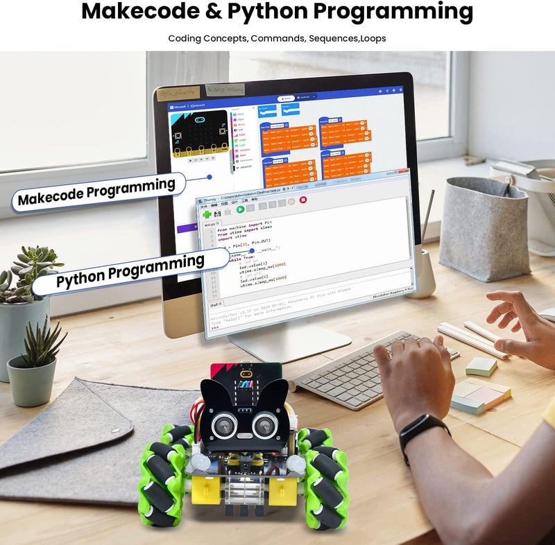 Keyestudio مجموعة روبوت السيارة الذكية 4WD من KEYESTUDIO مع Microbit V2 لبرمجة Makecode و Python - Image 3