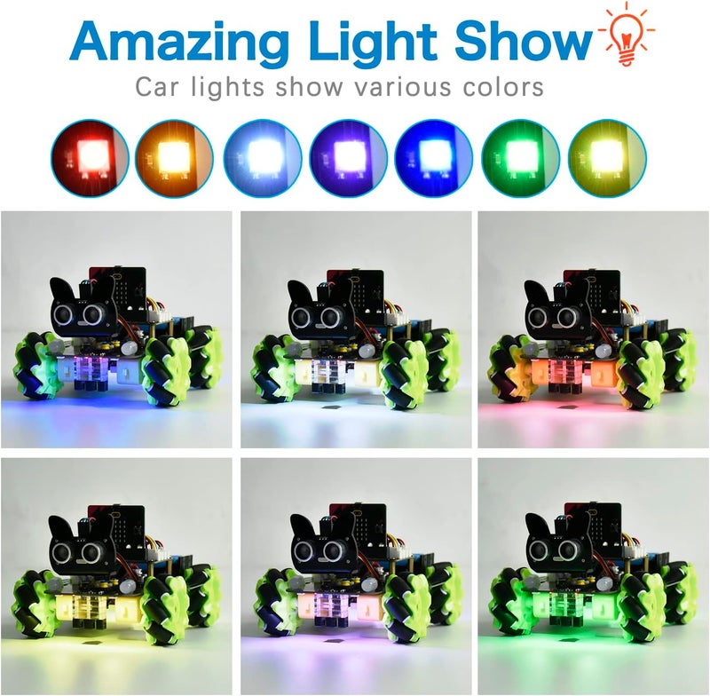 Keyestudio مجموعة روبوت السيارة الذكية 4WD من KEYESTUDIO مع Microbit V2 لبرمجة Makecode و Python - Image 5