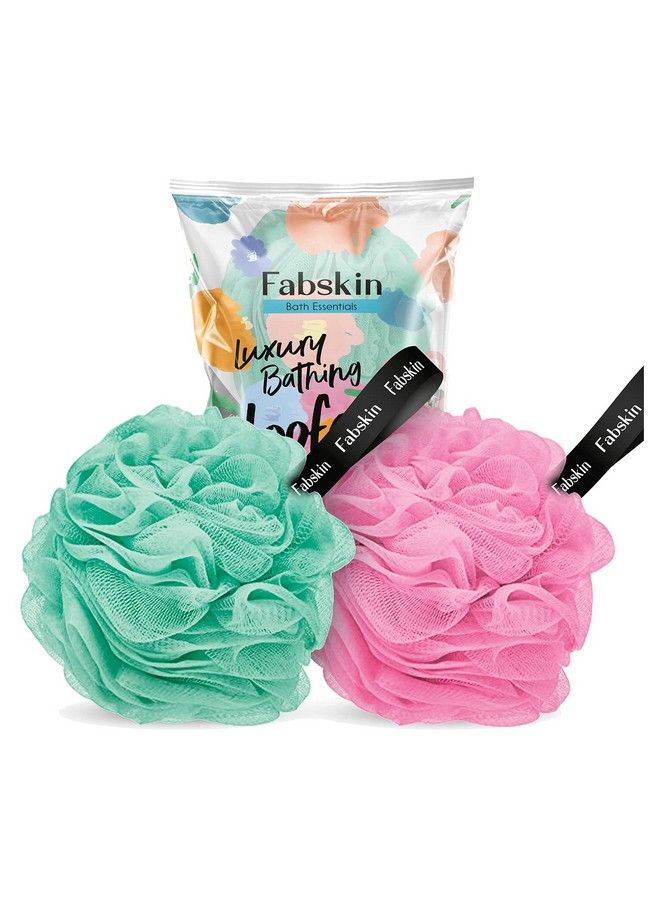 Fabskin لوف استحمام دائري فاخر للرجال والنساء (عبوة ثنائية من 2) (أكوا ووردي) - Image 2