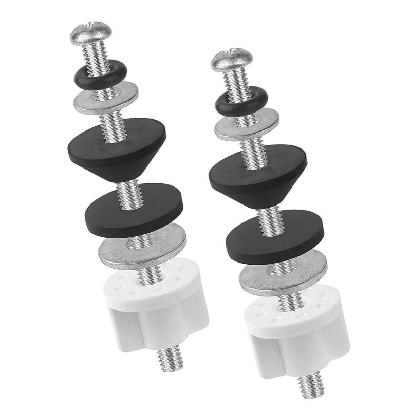 QDOCURO 2PCS 3.74 Inches Universal Toilet Seat Bolts Kit Compatible with TOTO/Kohler/Glacier Bay/American Standard,Stainless Steel Toilet Seat Screws Replacement, Easy to Install - Image 1