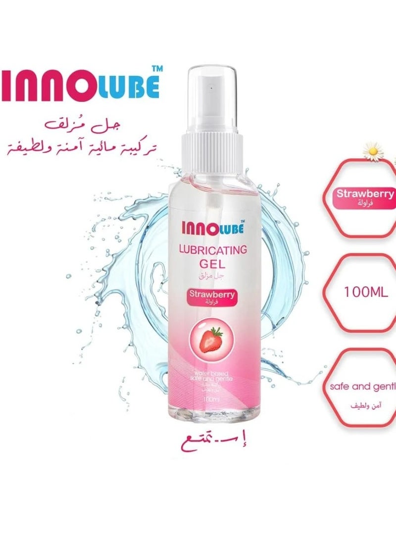 اينو لوب قطعتين من جل جل مزلق بالفراولة تركيبة مائية آمن ولطيف 100x2 مل - Image 2