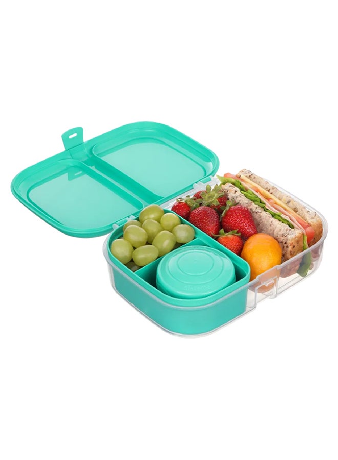 Sistema Teal Ribbon To Go Lunch Box : Portable Meal Container, Food Storage Solution, Lunchbox with Ribbon Design, Convenient Lunch Box - 1.1L - Image 3