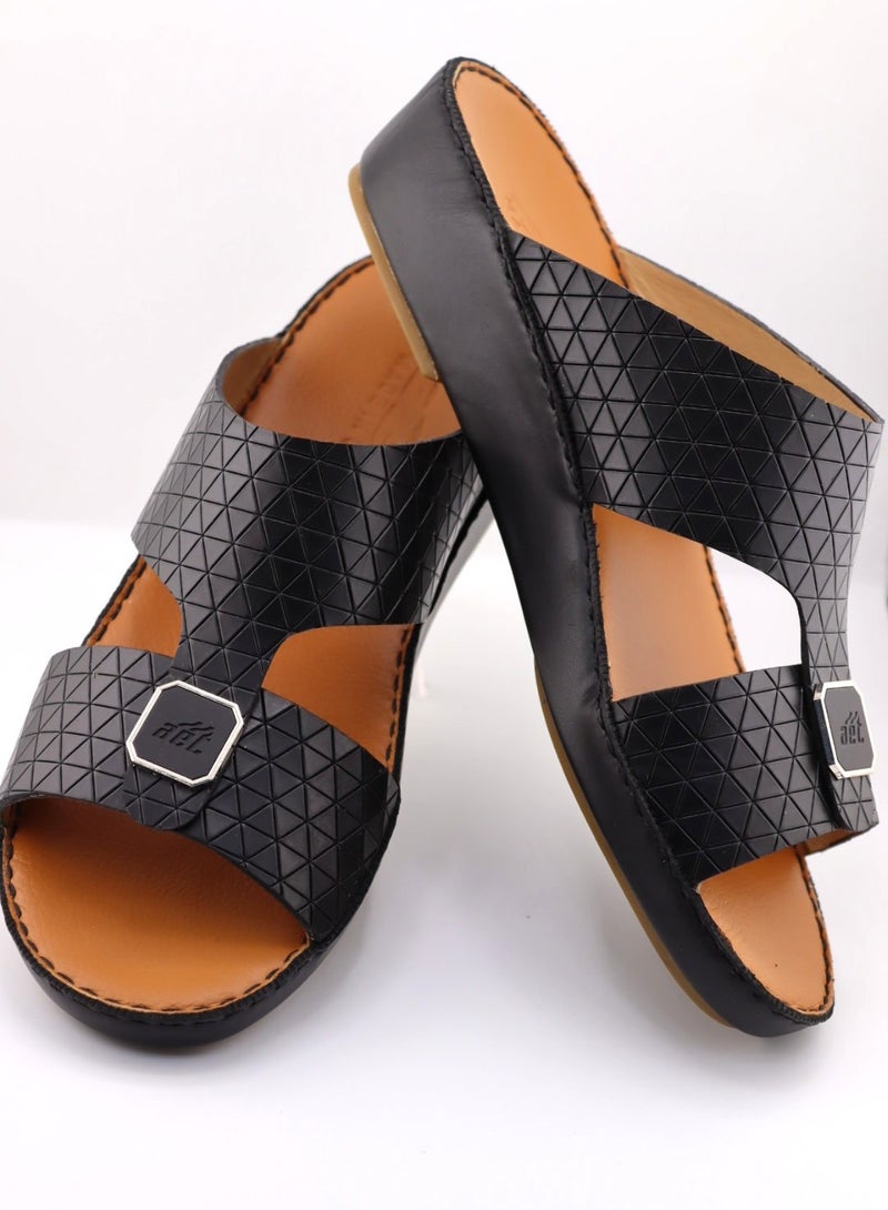 النهام صنادل رجالية فاخرة مصنوعة يدويًا من الجلد الطبيعي | مريحة ومتينة | خفيفة الوزن وغير قابلة للانزلاق | أنيقة للاستخدام الكاجوال والرسمي - Image 4