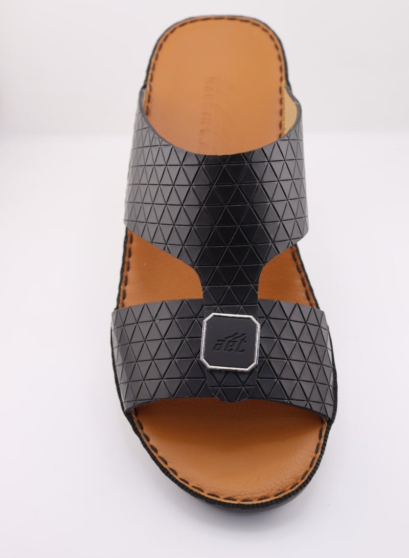 النهام صنادل رجالية فاخرة مصنوعة يدويًا من الجلد الطبيعي | مريحة ومتينة | خفيفة الوزن وغير قابلة للانزلاق | أنيقة للاستخدام الكاجوال والرسمي - Image 1