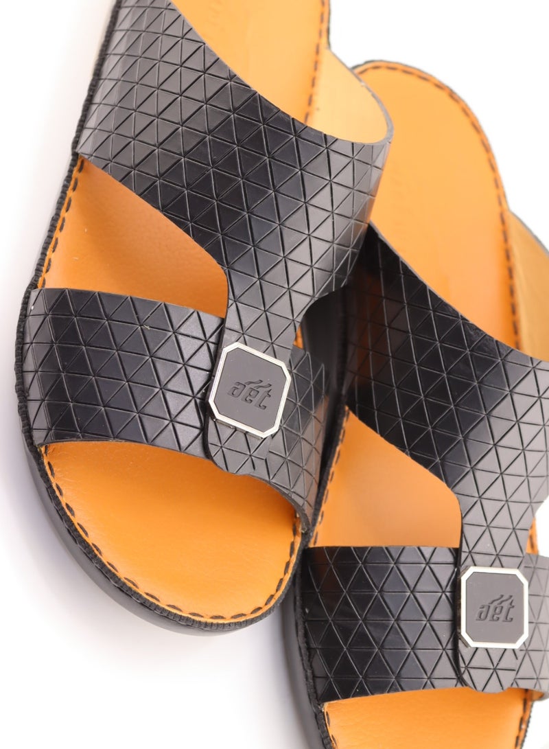 النهام صنادل رجالية فاخرة مصنوعة يدويًا من الجلد الطبيعي | مريحة ومتينة | خفيفة الوزن وغير قابلة للانزلاق | أنيقة للاستخدام الكاجوال والرسمي - Image 2