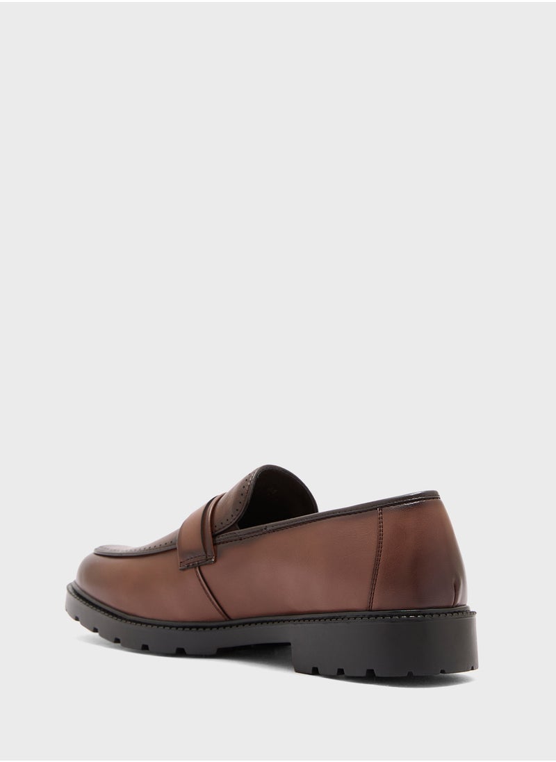 Robert Wood Chunky Sole Formal Slip Ons  - Image 2