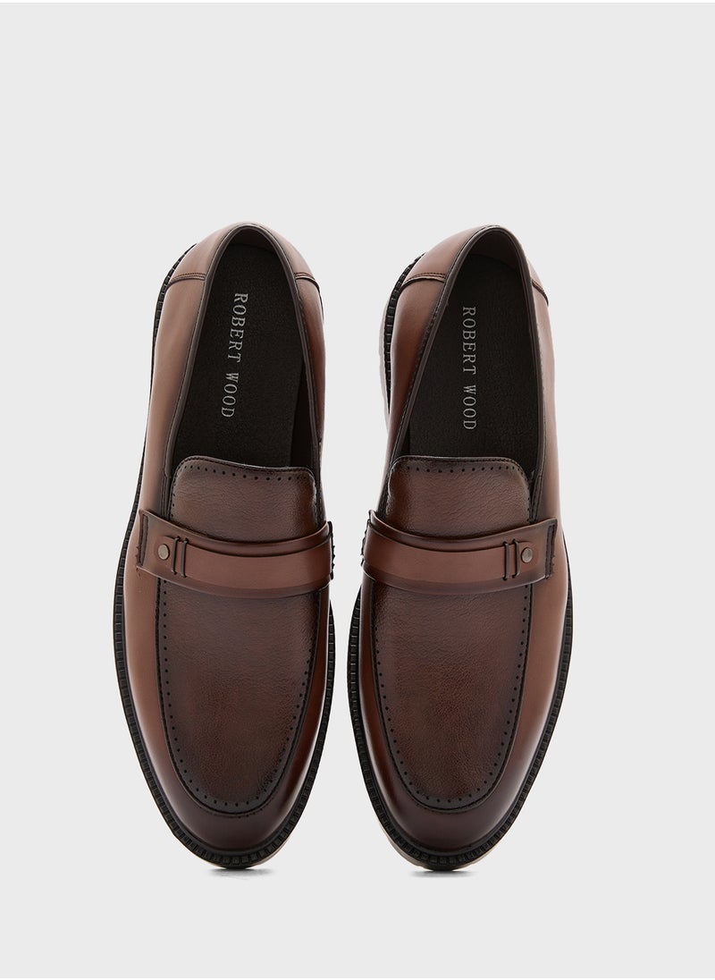 Robert Wood Chunky Sole Formal Slip Ons  - Image 4
