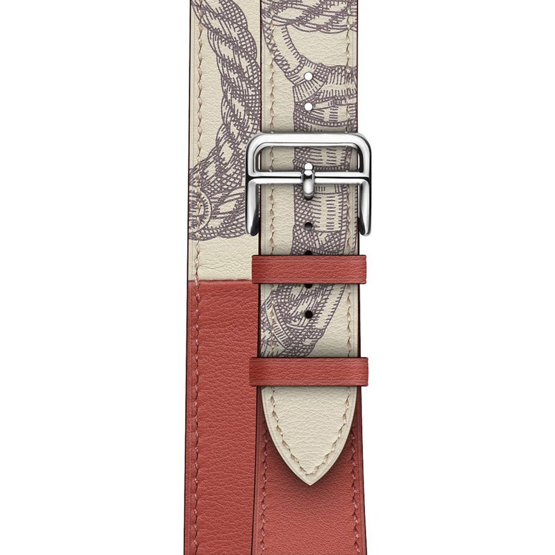 For Apple Watch 3 / 2 / 1 Generation 38mm Universal Silk Screen Printing Double-loop Watch Band(Red)