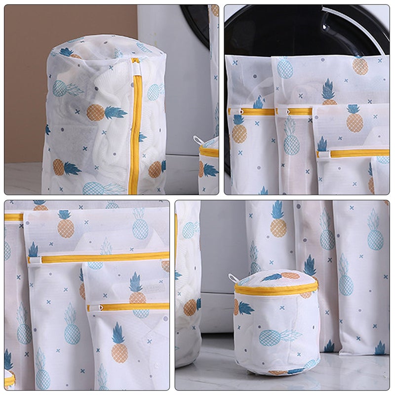 👕 مجموعة 6 أكياس غسيل ملابس بحزام نافذ مستطيلة 60 60 سم بتصميم شبكي ناعم بسحاب - Image 5