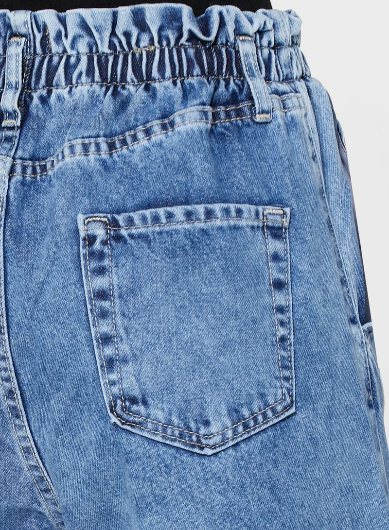 Ginger Elasticated Waist Mom Jeans