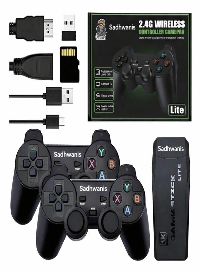 Sadhwanis Video Game for Tv | Wireless Rettro Game Console, Rettro Game Stick with Built-in Multiple Games, Hdmi Output, and 2.4GHz Wireless Controller (Classic Edition) - Image 2