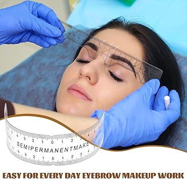 Healifty Eyebrow Ruler PVC Flexible Eyebrow Microblading Ruler Permanent Makeup Measure Tool Eyebrow Microblading Supplies - Image 4