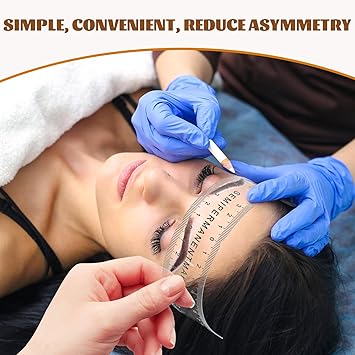 Healifty Eyebrow Ruler PVC Flexible Eyebrow Microblading Ruler Permanent Makeup Measure Tool Eyebrow Microblading Supplies - Image 5