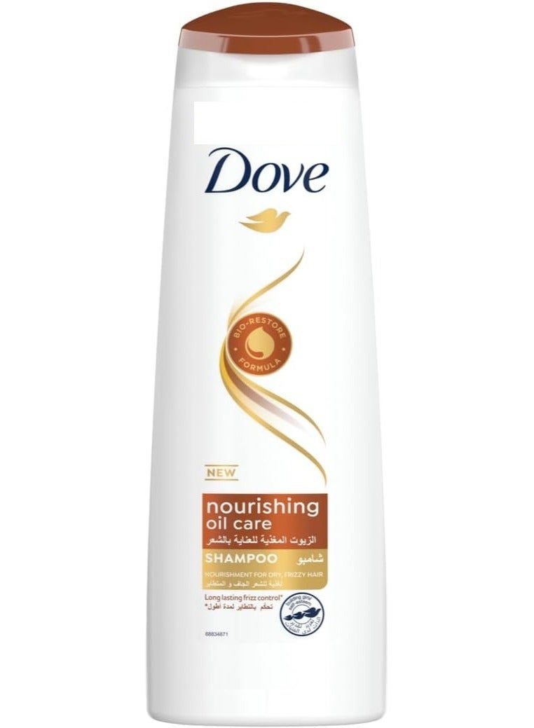 Dove Nourishing Oil Care Shampoo For Dry,Frizzy Hair-350Ml - Image 1
