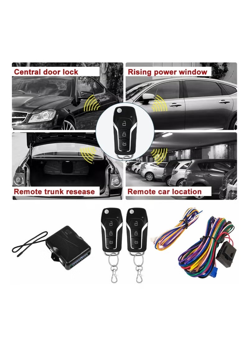 3 اكس ار نظام دخول السيارة بدون مفتاح 3XR، أمان متقدم للسيارة مع جهازي تحكم عن بعد، وقفل مركزي، ومجموعة أسلاك A005 - Image 4