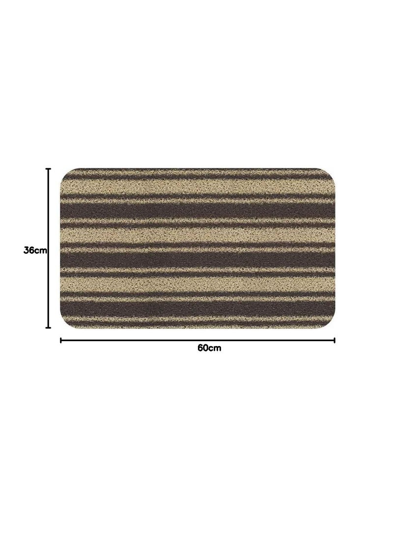 Freelance Freelance Astoria PVC Main Entrance Doormat, Floor Door Mats, Two Tone - Beige/Brown, 60 x 36 cm (with Non-Slip Rubber Backing)  - Image 2
