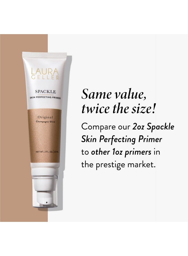 LAURA GELLER NEW YORK Spackle Super Size Champagne Glow 2 Fl Oz Skin Perfecting Primer Makeup With Hyaluronic Acid Long Wear Foundation Face Primer - Image 3