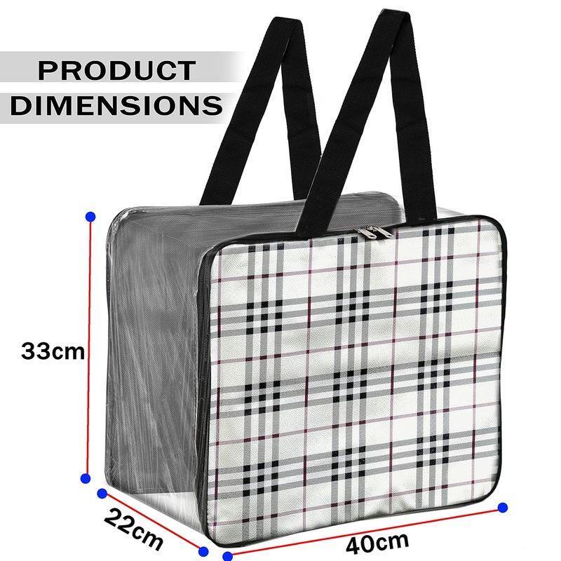 TULMAN Polyvinyl Chloride Transparent Storage Bag For Clothes Saree Cover Bag For Women Cosmetic Toiletries Blanket Storage Bag For Home Pvc Cloth 1 Pack 40X22X33 Cm 1 Pack - Image 2