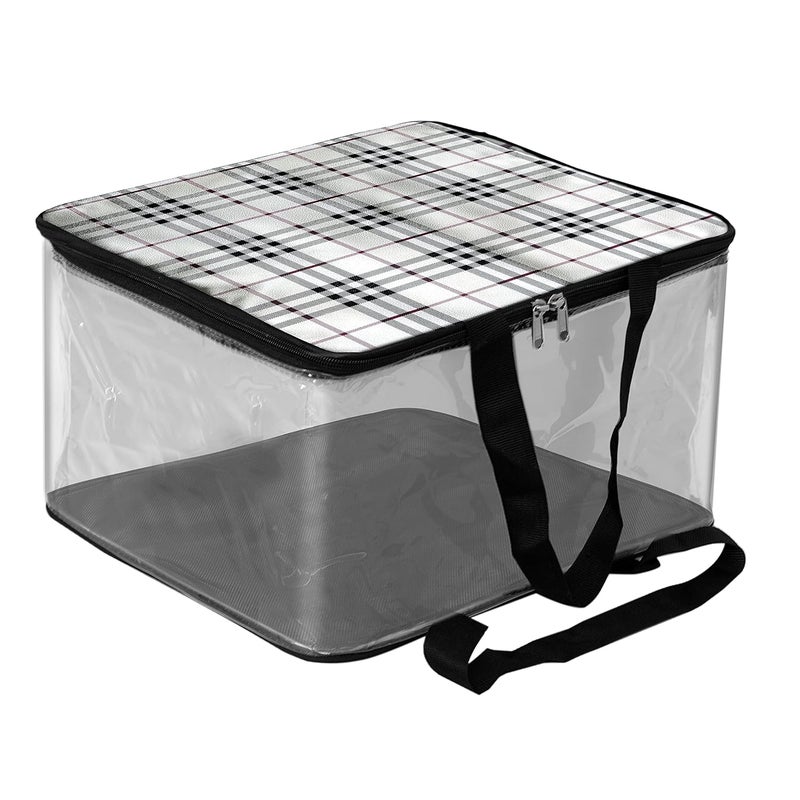 TULMAN Polyvinyl Chloride Transparent Storage Bag For Clothes Saree Cover Bag For Women Cosmetic Toiletries Blanket Storage Bag For Home Pvc Cloth 1 Pack 40X22X33 Cm 1 Pack - Image 1