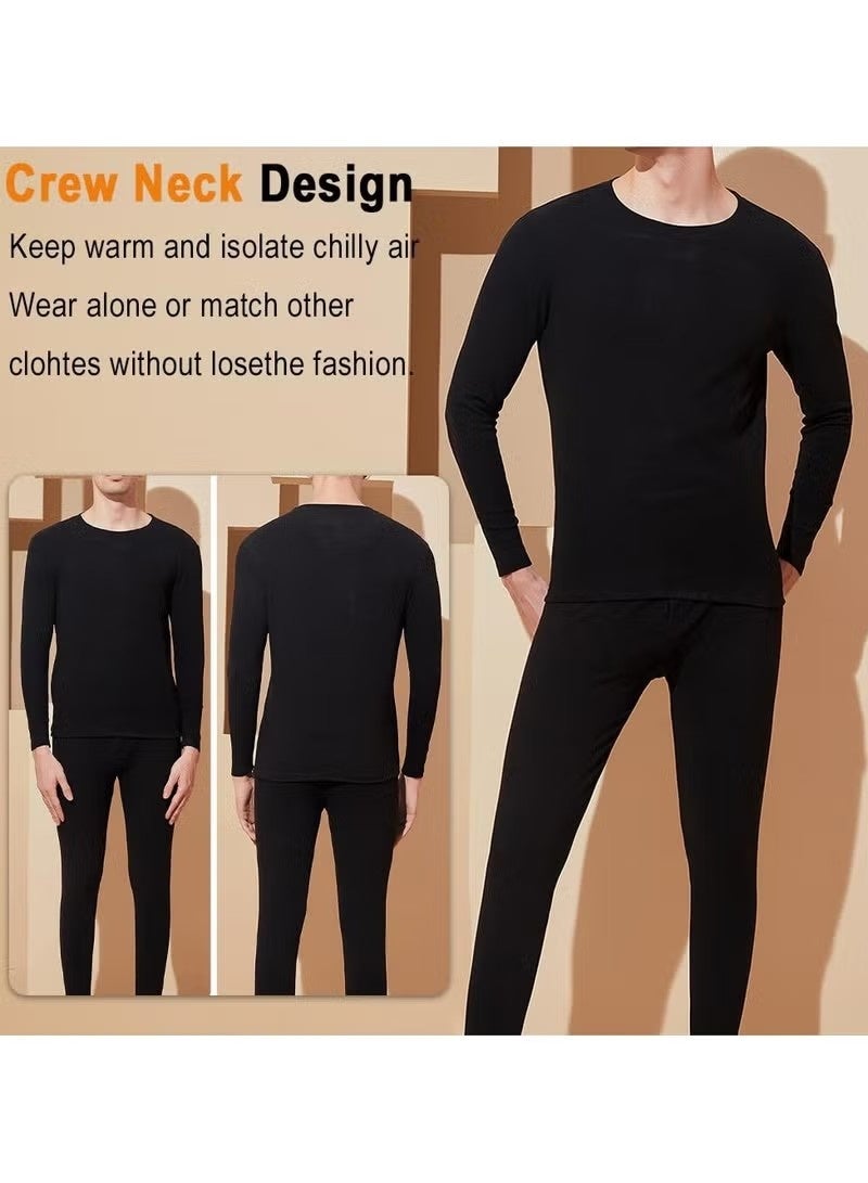 general Men's Thermal Underwear Set, Soft Velvet Fabric Thickened Warm Base Layer, High-Quality Winter Inner Wear for Daily Wear & Outdoor Activities - Image 3